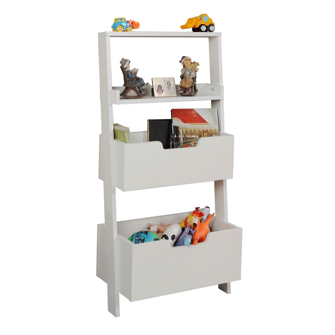 Corp biblioteca, Hanah Home, Only Single, 59x120x35 cm, Alb - imagine 4